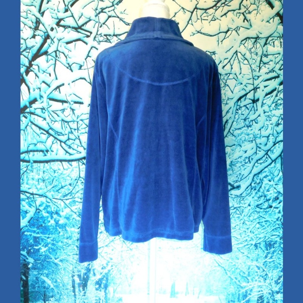 White Stag Blue Velour Jogging Jacket Size XL - Picture 3 of 7